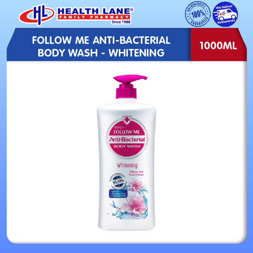 FOLLOW ME ANTI-BACTERIAL SABUN BADAN- PEMUTIH (1000ML)
